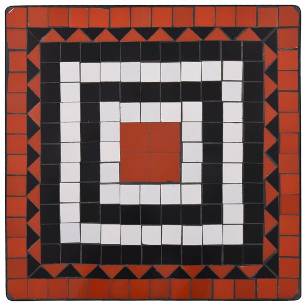 vidaXL Mosaikkbistrosett med keramikkfliser 3 deler terrakotta og hvit