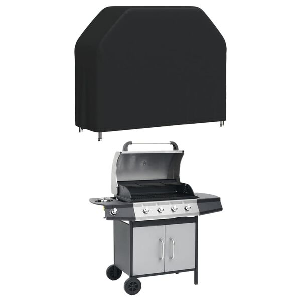 vidaXL Grilltrekk 162x61x122 cm svart 420D oxford