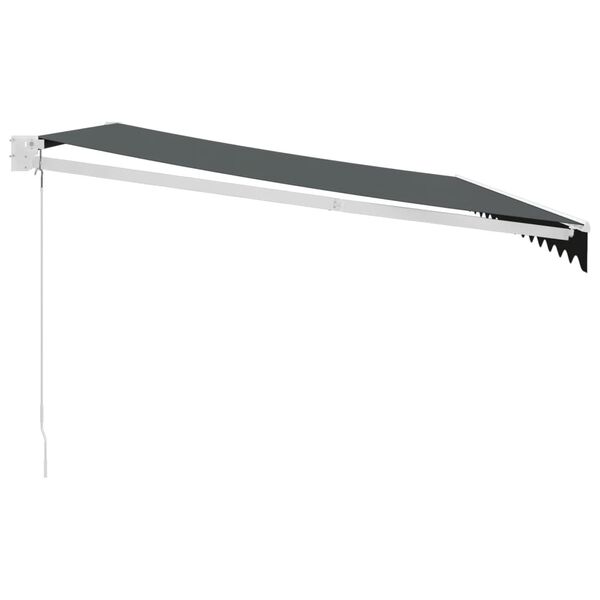vidaXL Uttrekkbar markise antrasitt 4,5x3 m stoff og aluminium