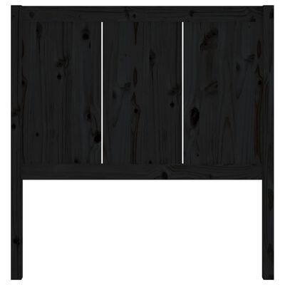 vidaXL Sengegavl svart 80,5x4x100 cm heltre furu