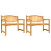 vidaXL Hagespisegruppe 3 deler heltre teak