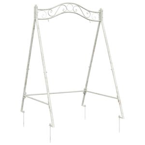 vidaXL Svingramme Antikk hvit 113 x 121,5 x 168 cm St&aring;l