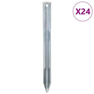 vidaXL Teltplugger 24 stk 22 cm &Oslash;20 mm galvanisert st&aring;l