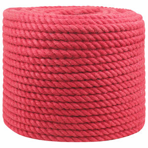 vidaXL Jute tau 10 mm R&oslash;d 100% Tossa jute