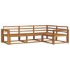 vidaXL Utend&oslash;rs sofa-sett 4 pcs Naturlig Solid akasietre