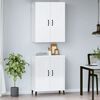 vidaXL Highboard h&oslash;yglans hvit 69,5x34x180 cm konstruert tre
