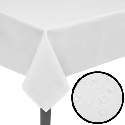 5 Hvite bordduker 250 x 130 cm