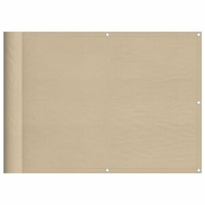 vidaXL Balkongskjerm beige 75x700 cm 100% polyester oxford
