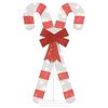 vidaXL Julepynt candy cane 50 LEDs varm hvit