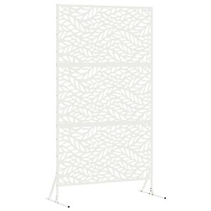 vidaXL Personvernsvegg 100 x 50 x 180 cm St&aring;l Hvit