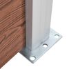 vidaXL Gjerdesett WPC 9 firkantet + 1 slisset 1657x186 cm brun