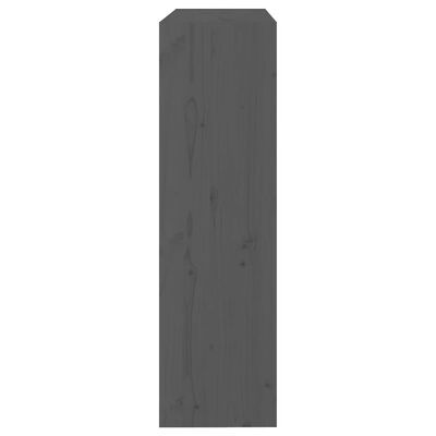vidaXL Bokhylle/romdeler grå 80x30x103,5 cm heltre furu