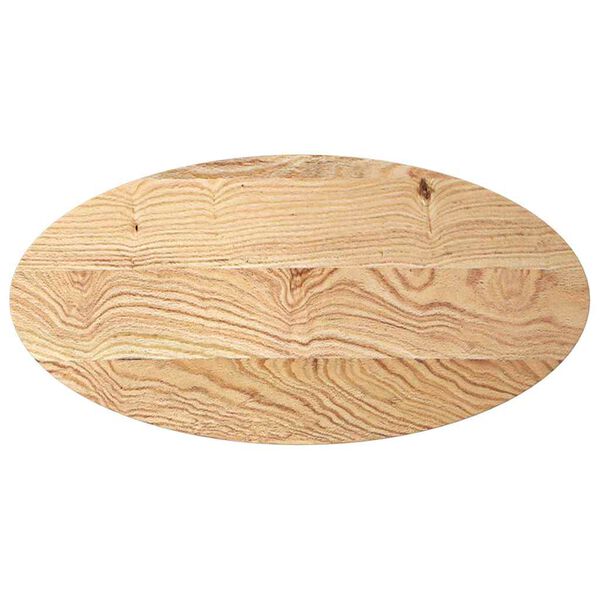 vidaXL Bordplate 100x50x4 cm oval heltre eik