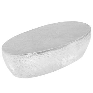 vidaXL Salongbord hamret s&oslash;lv 100x50x28 cm aluminium