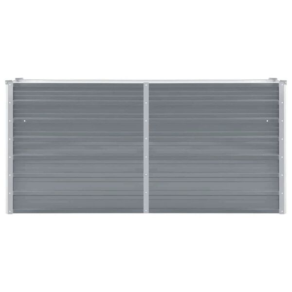 vidaXL Høybed galvanisert stål 160x40x77 cm grå