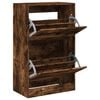 vidaXL Skoskap r&oslash;kt eik 60x34x96,5 cm konstruert tre