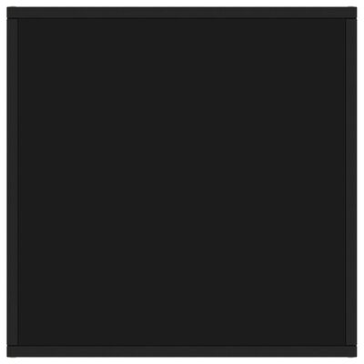 vidaXL Salongbord svart med svart glass 60x60x35 cm