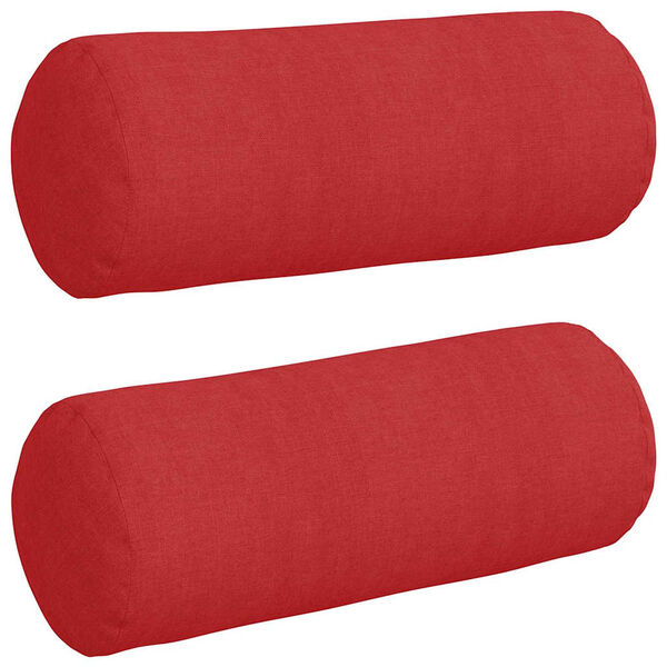 vidaXL Bolster puter 2 pcs Rød Ø 15 x 40 cm stoff