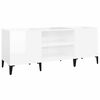 vidaXL Hifi-benk h&oslash;yglans hvit 121x38x48 cm konstruert tre