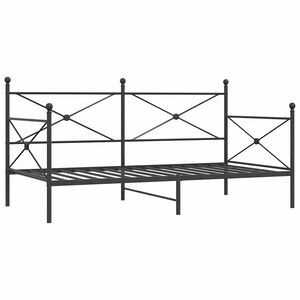 vidaXL Dagseng uten madrass svart 100x190 cm st&aring;l