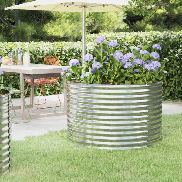 vidaXL H&oslash;ybed galvanisert st&aring;l 100x100x68 cm s&oslash;lv