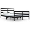 vidaXL Sengeramme svart heltre furu 160x200 cm