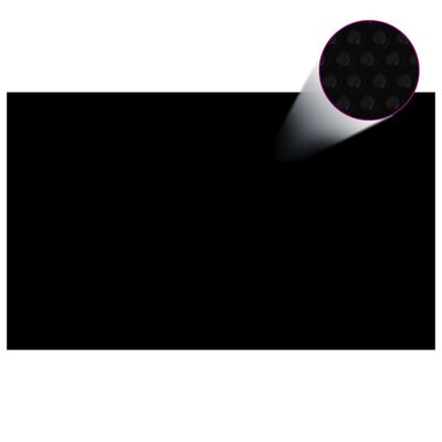 vidaXL Bassengtrekk rektangulært 1000x600 cm PE svart