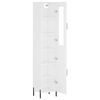 vidaXL Highboard hvit 34,5x34x180 cm konstruert tre