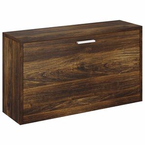 vidaXL Skobenk r&oslash;kt eik 80x24x45 cm konstruert tre