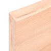 vidaXL Bordplate 180x40x(2-6) cm ubehandlet heltre eik naturlig kant