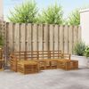 vidaXL Sofasett 6 pcs Naturlig Solid akasietre
