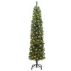 vidaXL Kunstig juletre med 300 LED gr&oslash;nn 210 cm PVC og st&aring;l og plast