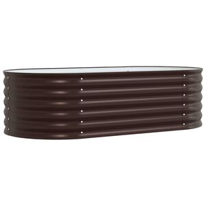 vidaXL Hevet bed Brun 160 x 80 x 44 cm St&aring;l