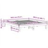vidaXL Sengeramme uten madrass 180x200 cm heltre furu