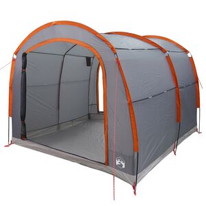 vidaXL Telt 268 x 240 x 191 cm Vanntett Gr&aring; og oransje Polyester