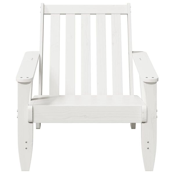vidaXL Adirondack hagestol hvit 75x77x77 cm heltre furu
