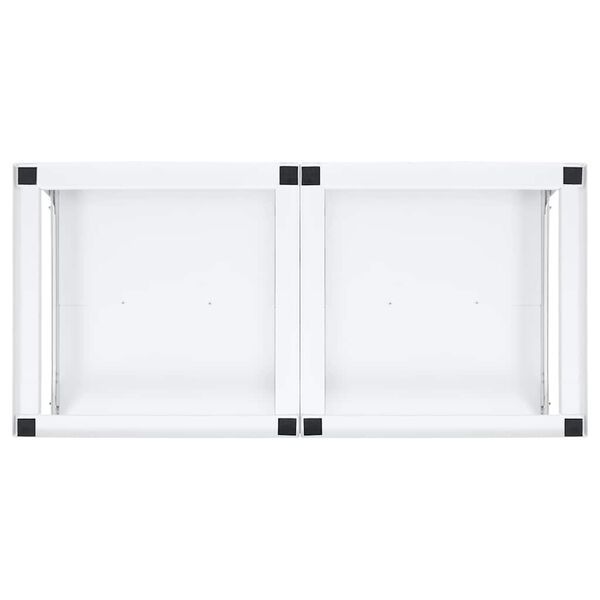 vidaXL Stativ til vaskemaskin/t&oslash;rketrommel med uttrekkbare hyller hvit