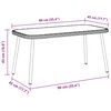 vidaXL Kaffebord Brun og svart 90 x 45 x 43 cm Poly Rattan og glass