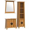 vidaXL Baderomsskapsett 3 deler heltre furu