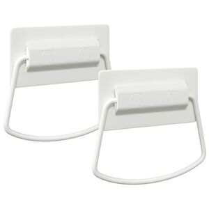 vidaXL Skaph&aring;ndtak 2 stk. Hvit 85 x 45 mm Metall