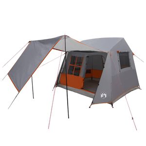 vidaXL Tunneltelt Gr&aring; og Oransje 275 x 240 x 200 cm