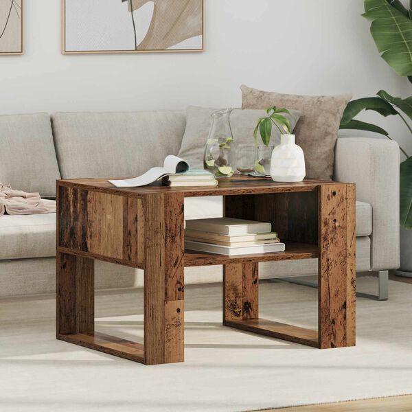 vidaXL Kaffebord Gammelt tre 66 x 53 x 45 cm Konstruert tre