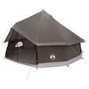 vidaXL Tipi telt med tak Brun gr&aring; 400 x 400 x 250 cm Polyester og st&aring;l