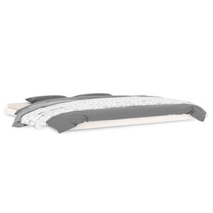 vidaXL Sengeramme hvit 200x200 cm heltre furu