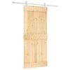 vidaXL Skyved&oslash;r Naturlig og Hvit 90 x 210 cm Massiv Furu Tre