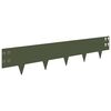 vidaXL Gjerdekant 10 pcs 100 x 20 cm St&aring;l Olivengr&oslash;nn