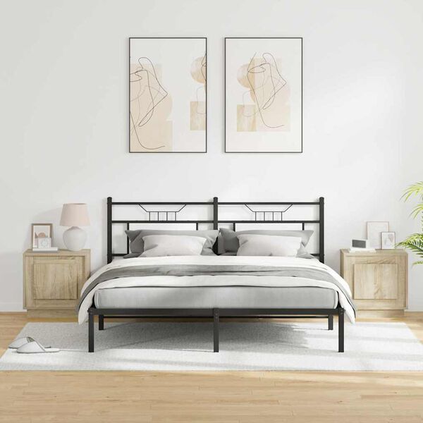 vidaXL Nattbordskap 2 pcs Sonoma eik 44 x 34,5 x 45 cm Konstruert tre