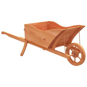 vidaXL Plantekasse trilleb&aring;r 128x45,5x43 cm heltre gran