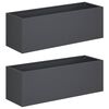 vidaXL Hageblomsterpotte 2 stk. Antrasitt 60 x 20 x 20 cm