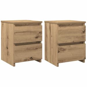vidaXL Nattbord 2 stk artisan eik 30x30x40 cm konstruert tre